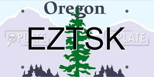EZTSK Oregon License Plate