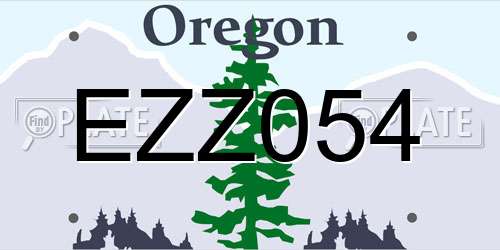 EZZ054 Oregon License Plate