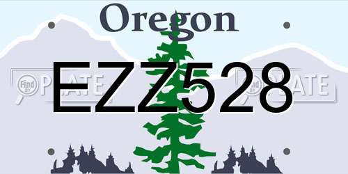 EZZ528 Oregon License Plate