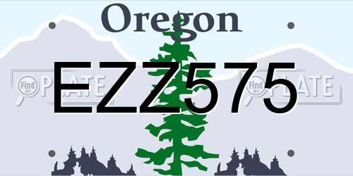 EZZ575 Oregon License Plate