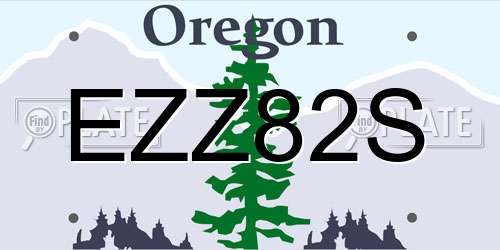 EZZ82S Oregon License Plate