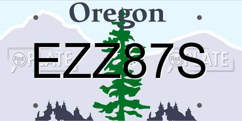 EZZ87S Oregon License Plate