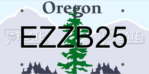 EZZB25 Oregon License Plate