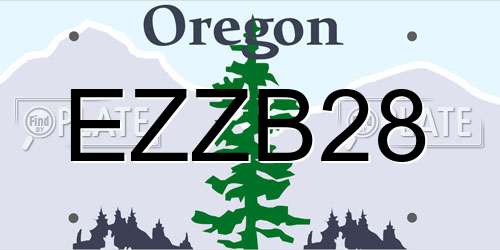 EZZB28 Oregon License Plate