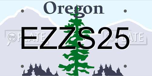 EZZS25 Oregon License Plate