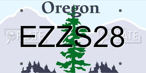 EZZS28 Oregon License Plate