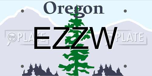 EZZW Oregon License Plate