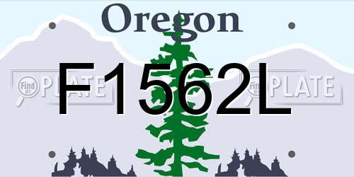 F1562L Oregon License Plate
