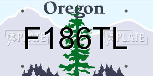 F186TL Oregon License Plate