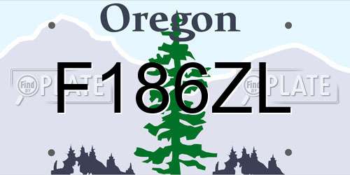 F186ZL Oregon License Plate
