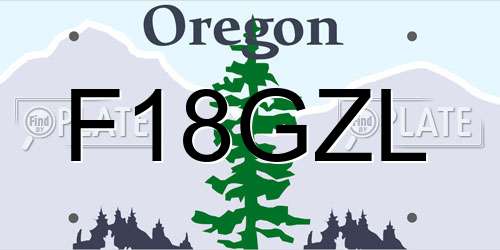 F18GZL Oregon License Plate