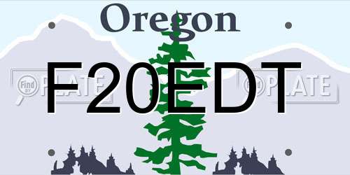 F20EDT Oregon License Plate