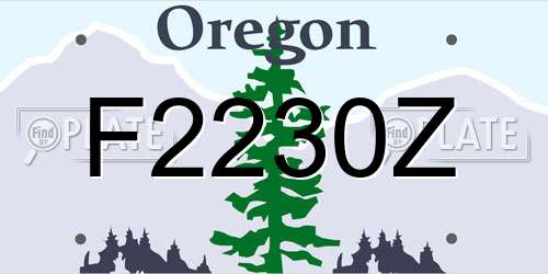 F2230Z Oregon License Plate
