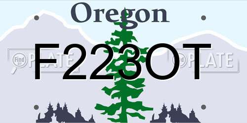 F223OT Oregon License Plate