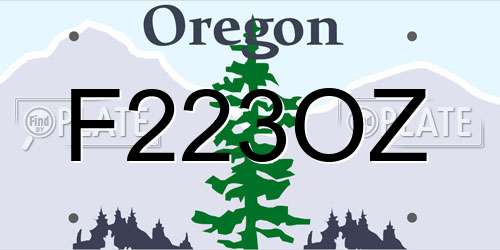 F223OZ Oregon License Plate
