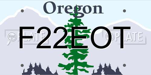 F22EOT Oregon License Plate