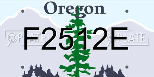 F2512E Oregon License Plate