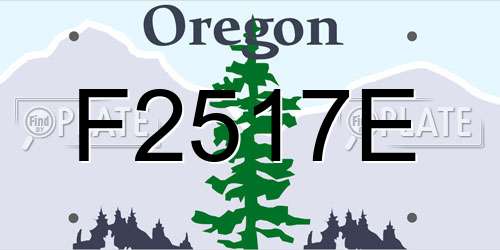 F2517E Oregon License Plate