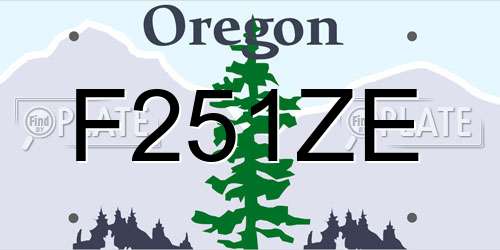 F251ZE Oregon License Plate