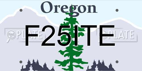 F25ITE Oregon License Plate