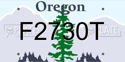 F2730T Oregon License Plate