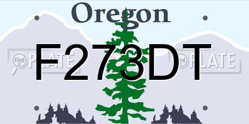 F273DT Oregon License Plate