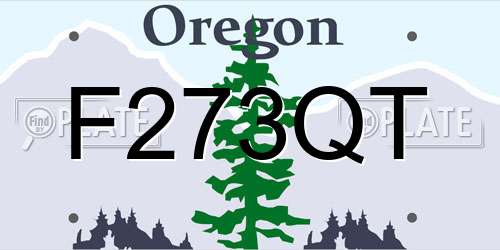 F273QT Oregon License Plate