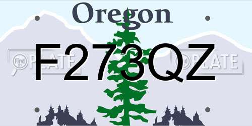 F273QZ Oregon License Plate