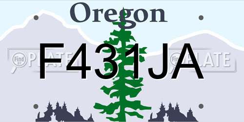 F431JA Oregon License Plate