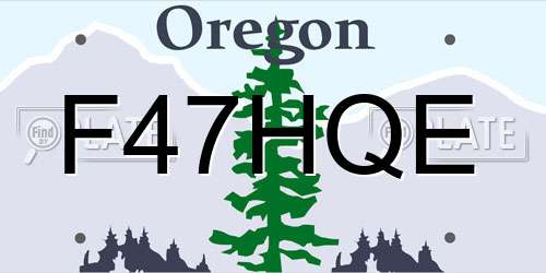 F47HQE Oregon License Plate