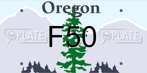 F50 Oregon License Plate