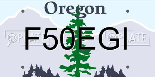 F50EGI Oregon License Plate