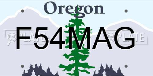 F54MAG Oregon License Plate