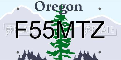 F55MTZ Oregon License Plate