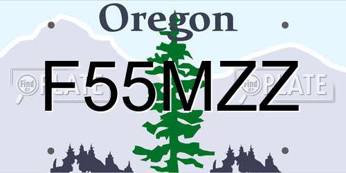 F55MZZ Oregon License Plate