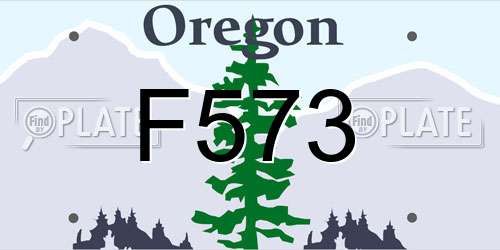 F573 Oregon License Plate
