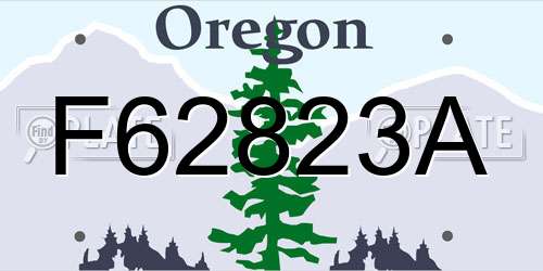 F62823A Oregon License Plate