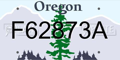 F62873A Oregon License Plate