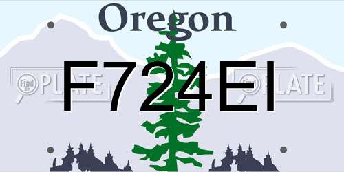 F724EI Oregon License Plate