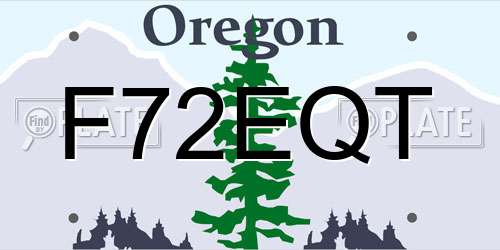 F72EQT Oregon License Plate