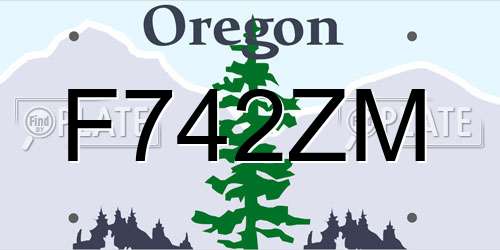 F742ZM Oregon License Plate