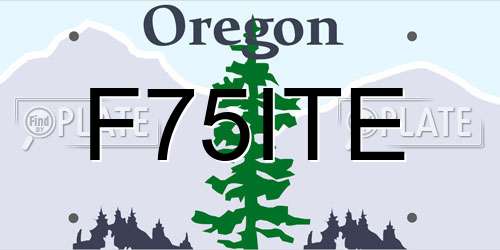 F75ITE Oregon License Plate