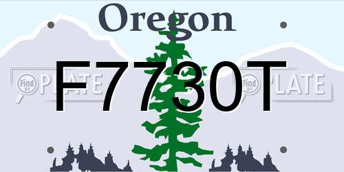 F7730T Oregon License Plate