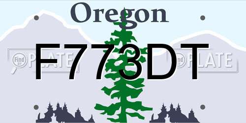 F773DT Oregon License Plate