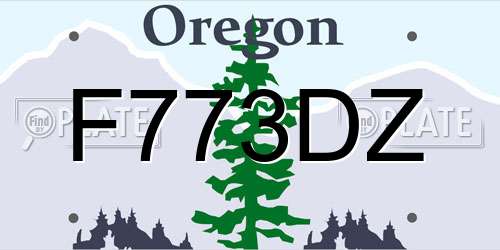 F773DZ Oregon License Plate