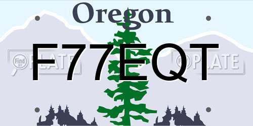 F77EQT Oregon License Plate