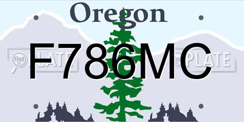 F786MC Oregon License Plate