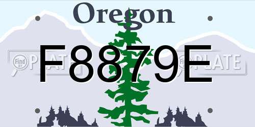 F8879E Oregon License Plate