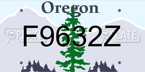F9632Z Oregon License Plate