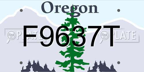 F9637T Oregon License Plate